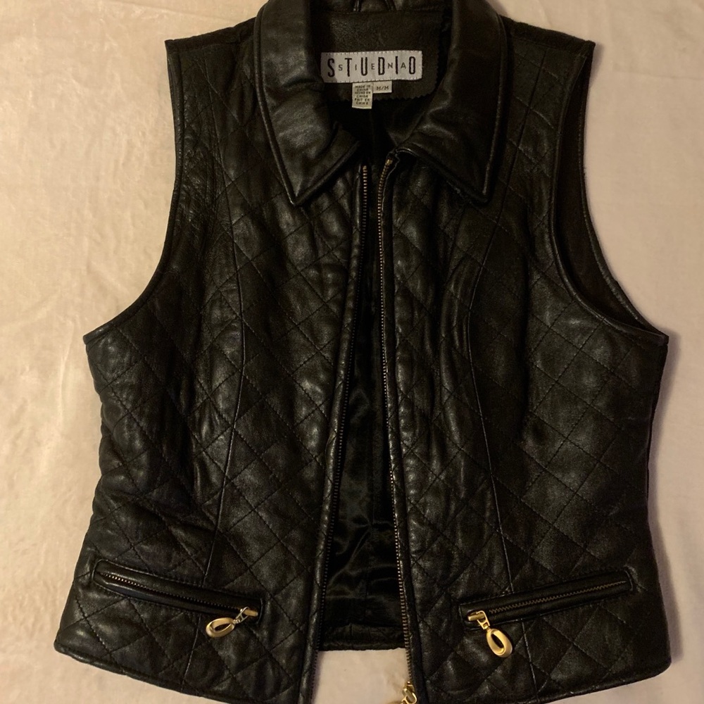 Leather vest